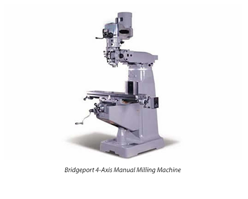 (1) Bridgeport 4-Axis Manual Milling Machine